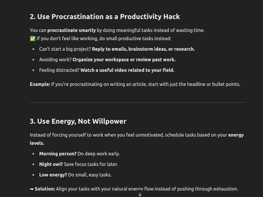Screenshot from Chatgpt